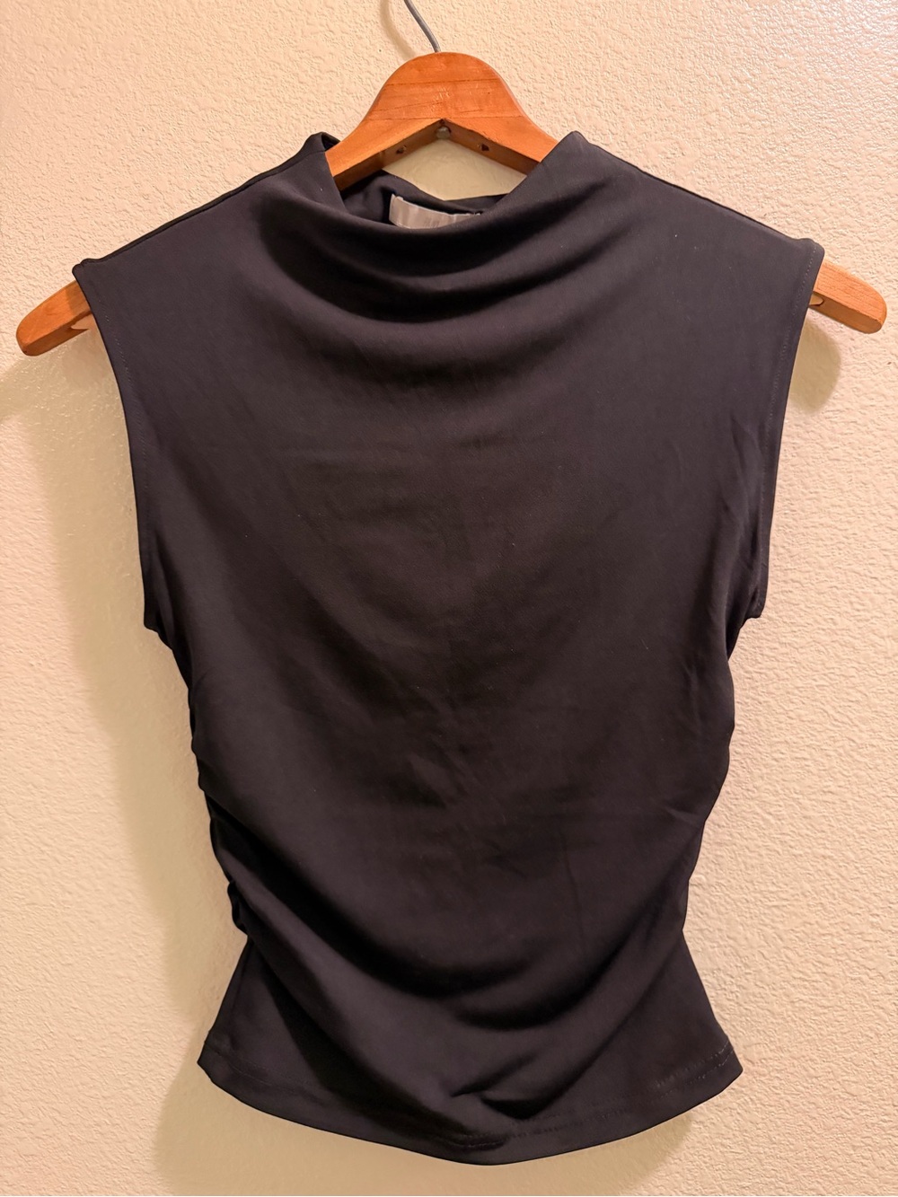 H&M Black Sleeveless Mock-Neck Tank